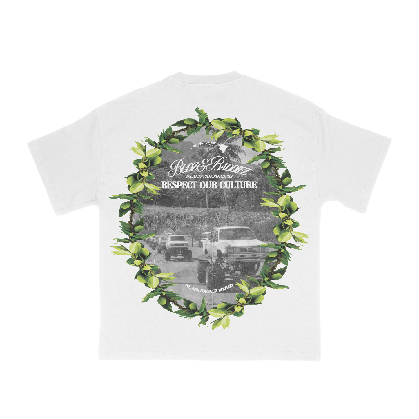 Culture Maile Lei Tee Pre-Order (White)
