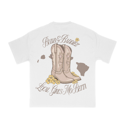 Pua Boots Tee (White)