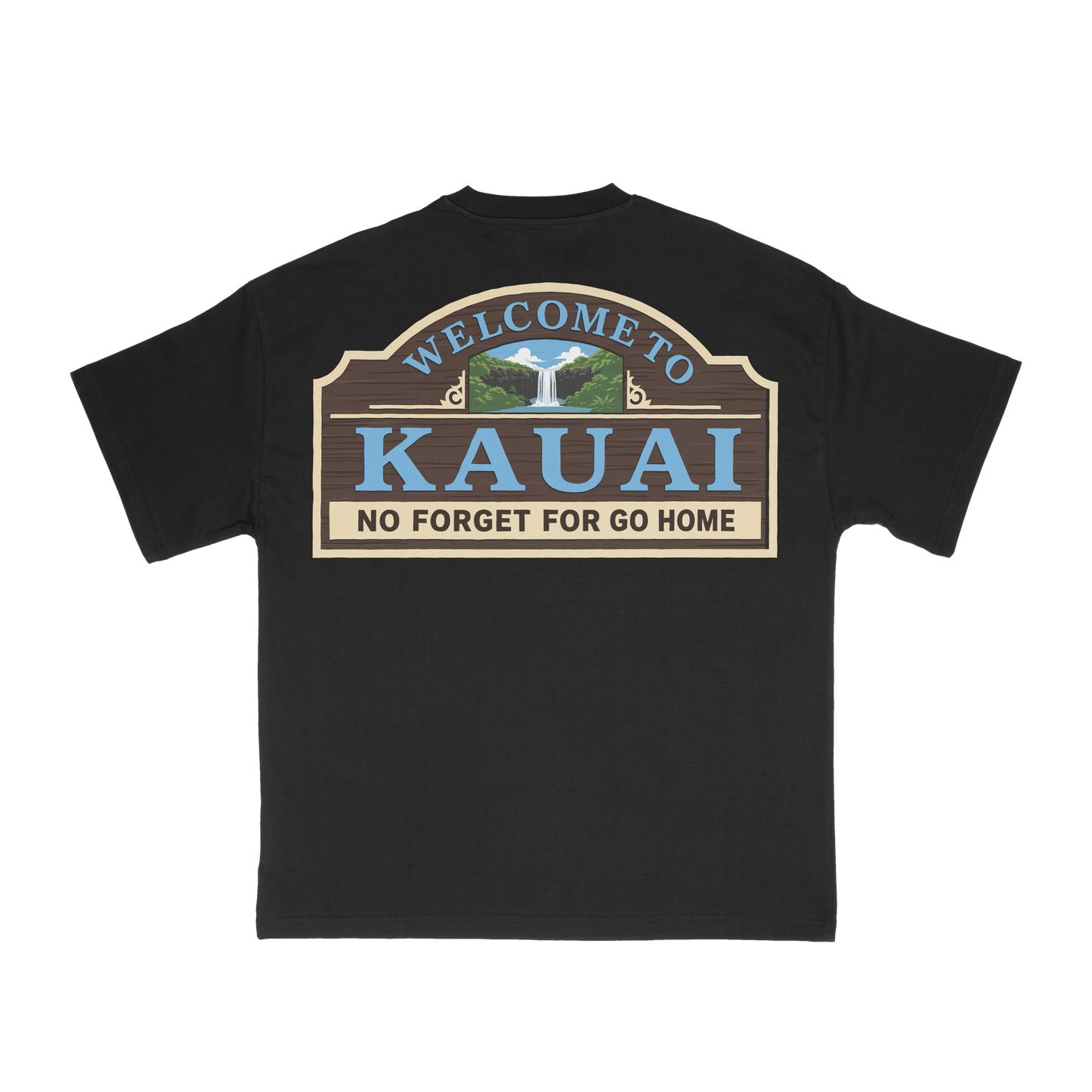 Kaua'i Go Home Black Tee
