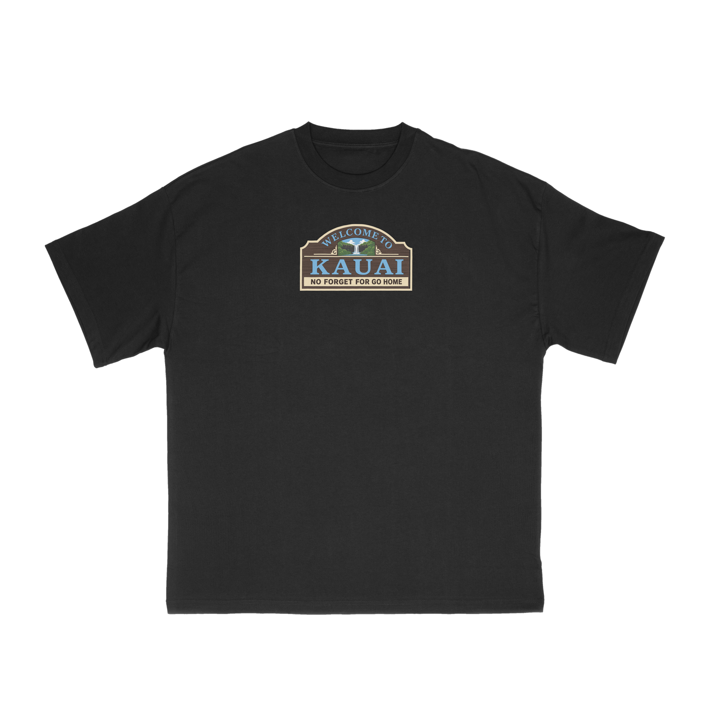 Kaua'i Go Home Black Tee